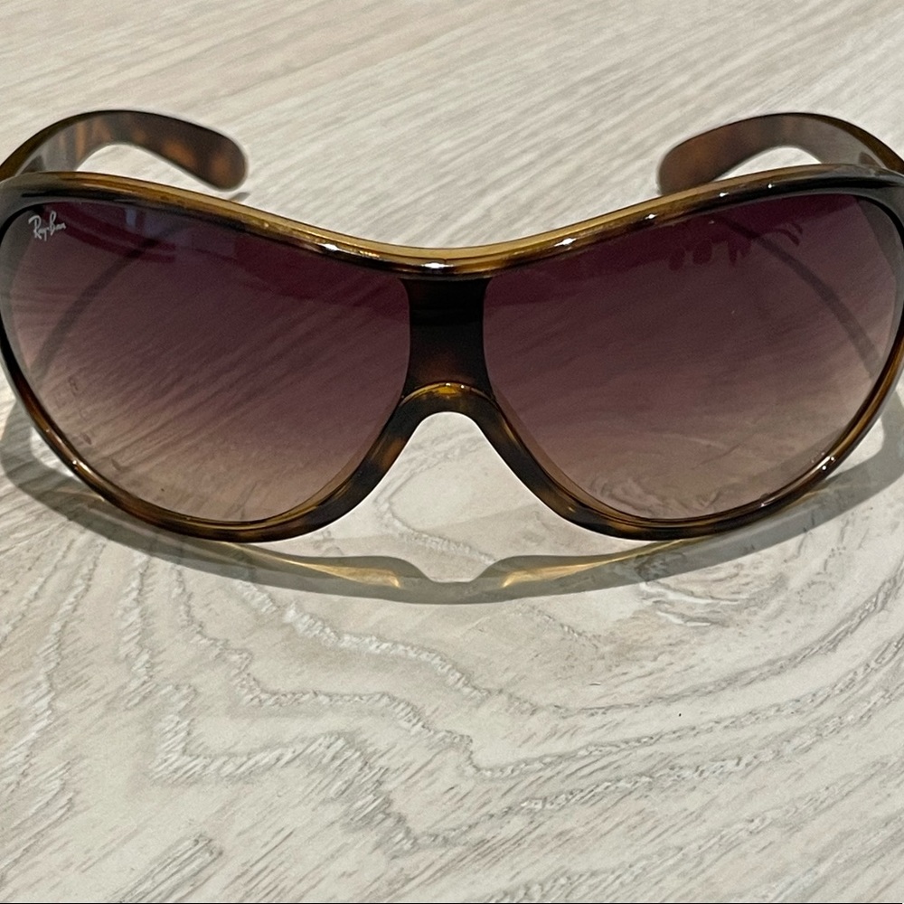Ray Ban wrap arounds sunglasses in brown